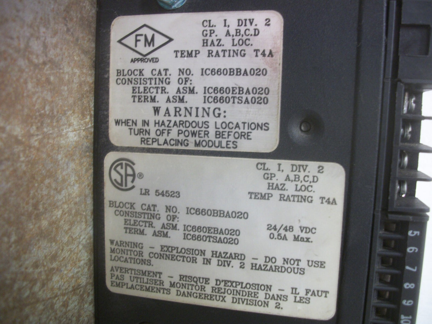 GE FANUC ANALOG DC 4I/2O I/O PLC MODULE IC660EBA020D