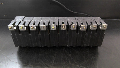GE LOT OF 10 THQB CIRCUIT BREAKERS THQB1120 20AMP 240VOLT 1POLE