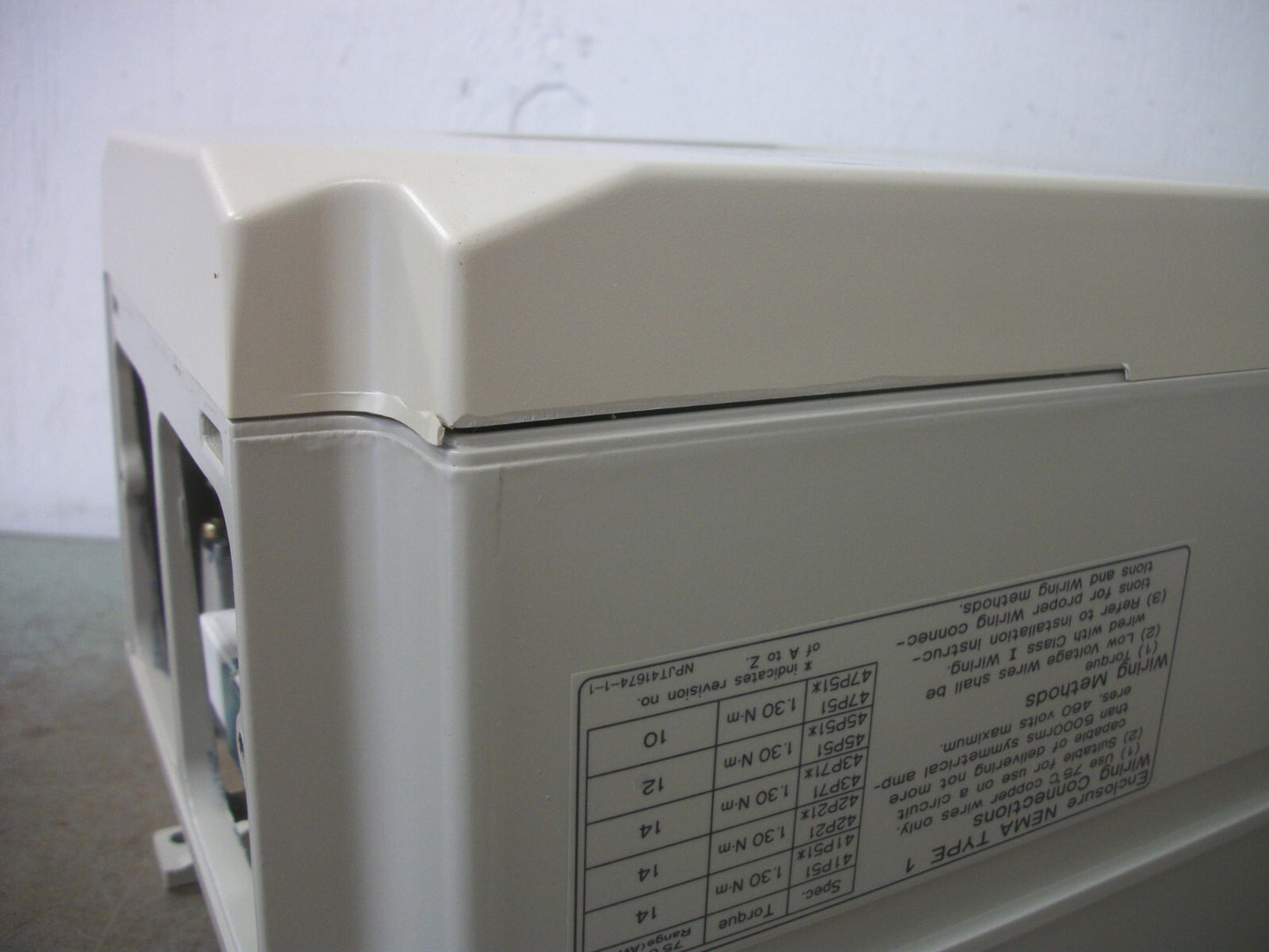 YASKAWA VARISPEED 616G3 5HP INVERTER DRIVE CIMR-G3V43P7 460VOLT 3PH 6.9KVA