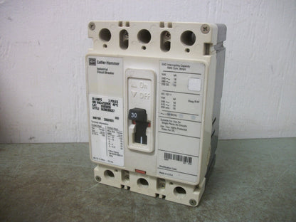 CUTLER-HAMMER EHD CIRCUIT BREAKER EHD3030 30AMP 480VOLT 3POLE FADED