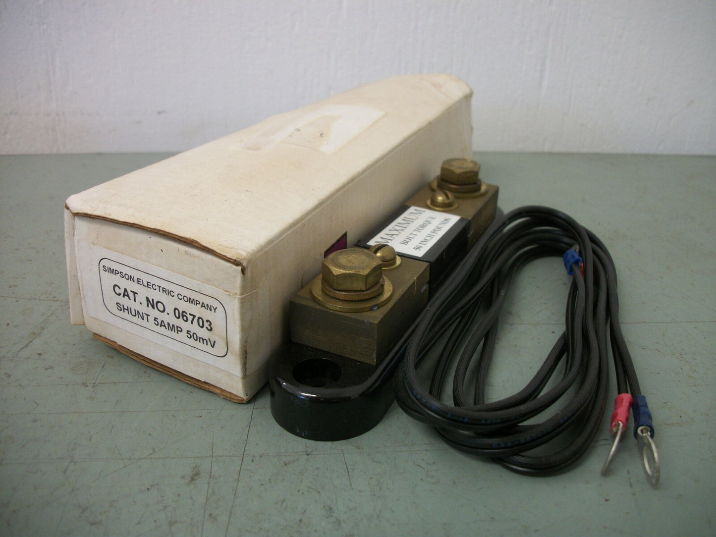 SIMPSON ELECTRIC PANEL METER SHUNT DEVICE 06703 5AMP 50mV NIB