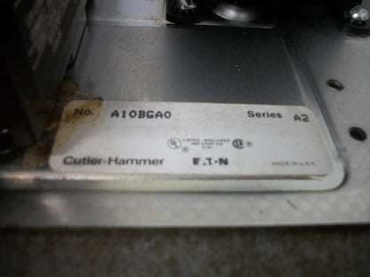 CUTLER-HAMMER SIZE 0 MOTOR STARTER A10BN0 A10BGA0 120VCOIL 3PH 600V 5HP