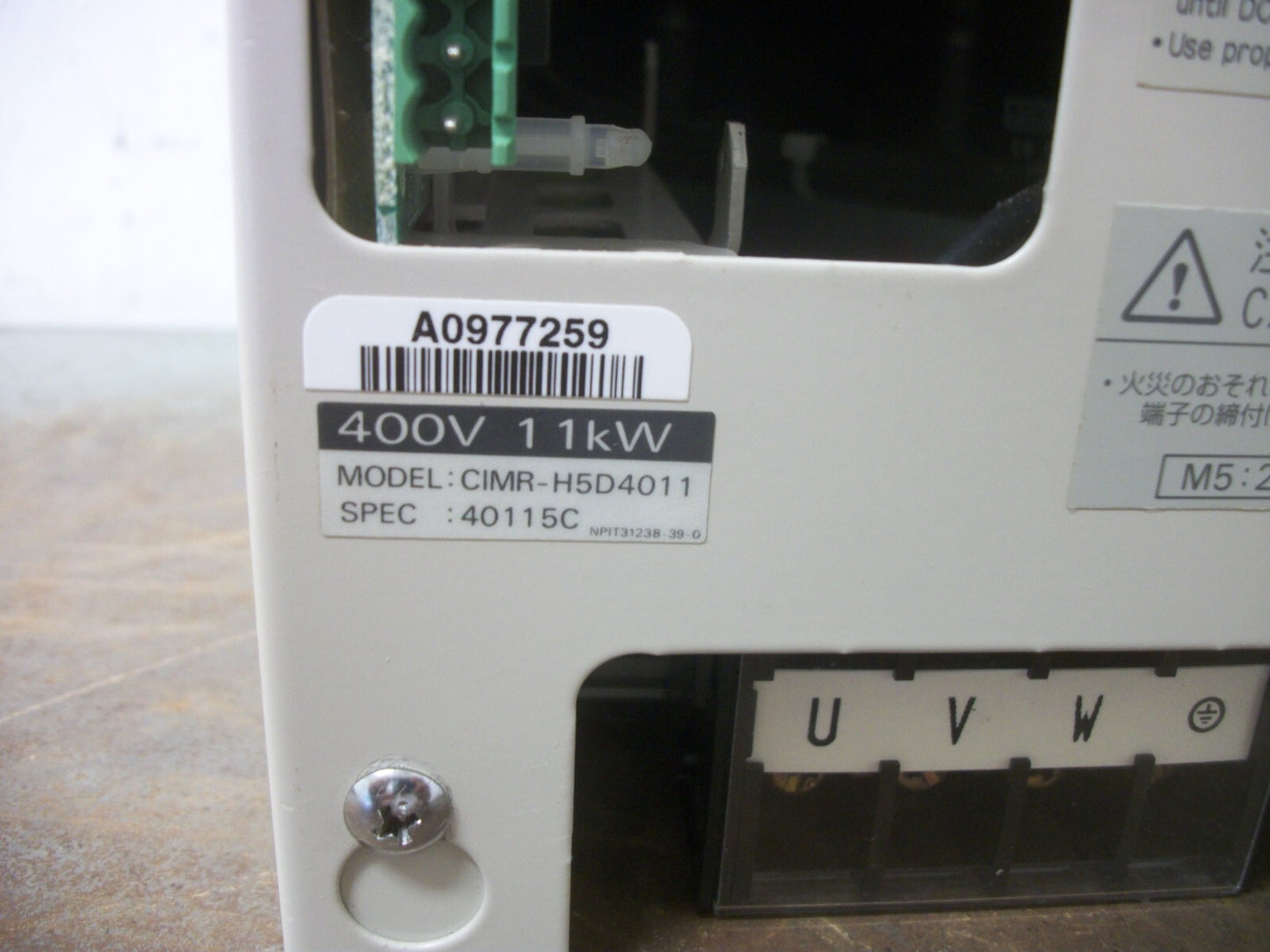 YASKAWA VARISPEED 676H5 11KW INVERTER DRIVE CIMR-H5D4011 380VOLT 3PH 15KVA