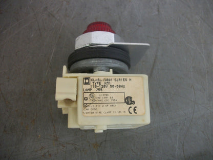 SQUARE D RED ILLUMINATED INDICATOR LIGHT 9001KM1 120VOLT