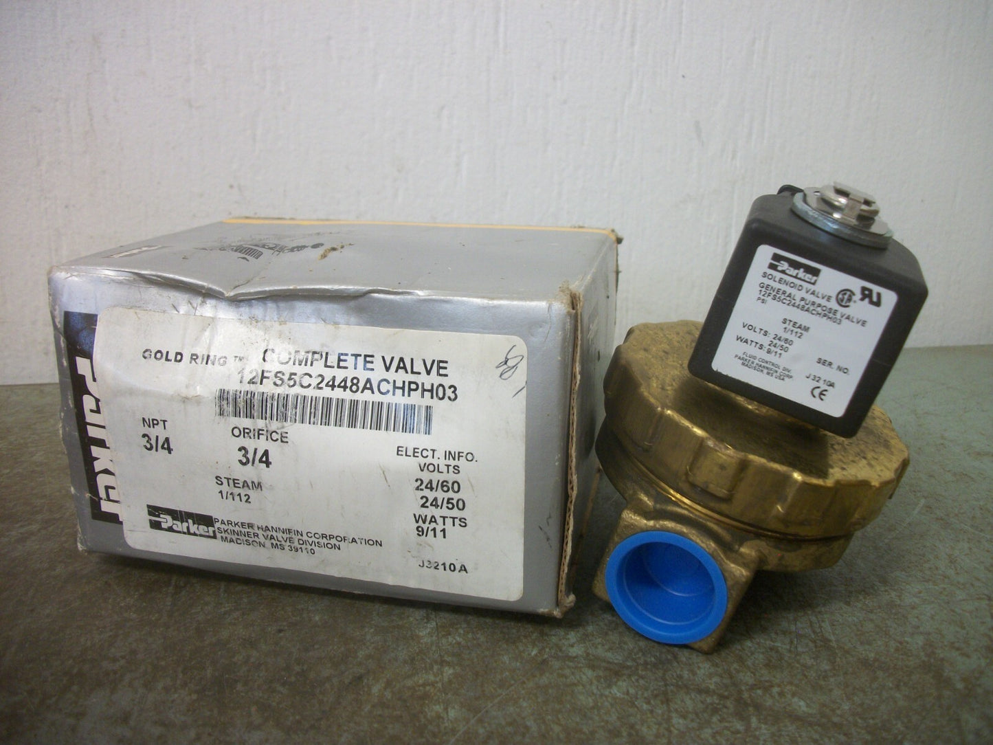 PARKER 3/4" SOLENOID VALVE 12FS5C2448ACHPH03 24VCOIL 9/11WATT NIB