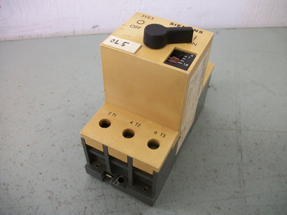 SIEMENS MOTOR CIRCUIT BREAKER 3VE3000-2GA00 1-1.6AMP