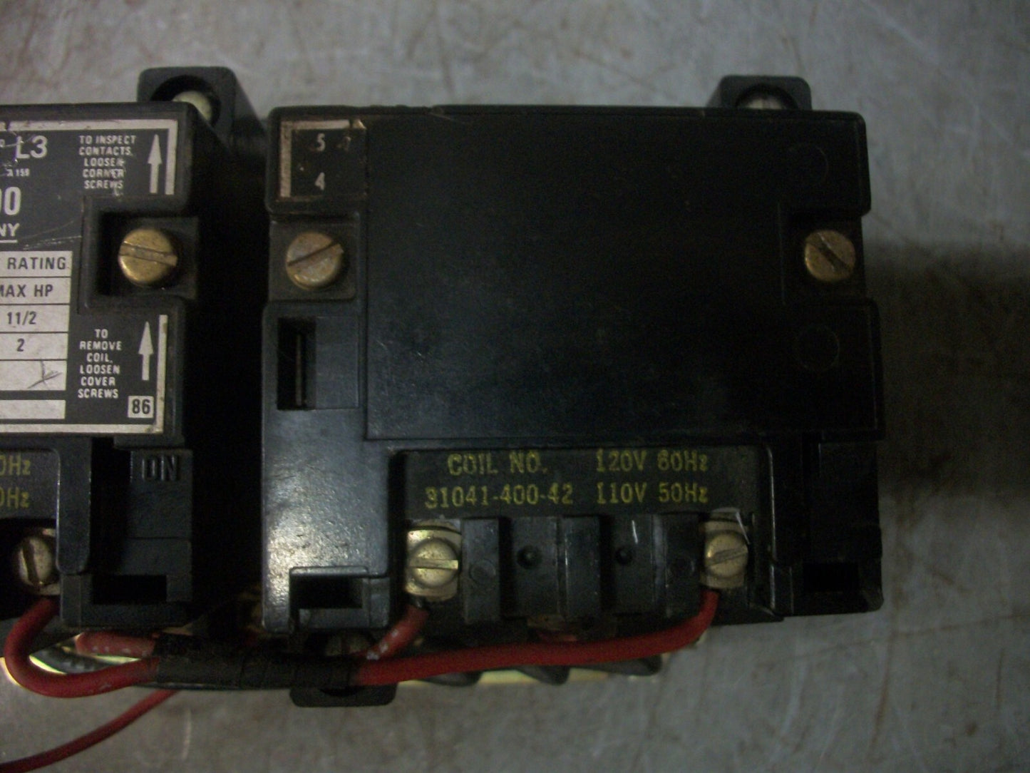 SQUARE D SIZE 00 REV CONTACTOR 8702SAG4 120VCOIL 3PH 600V 2HP
