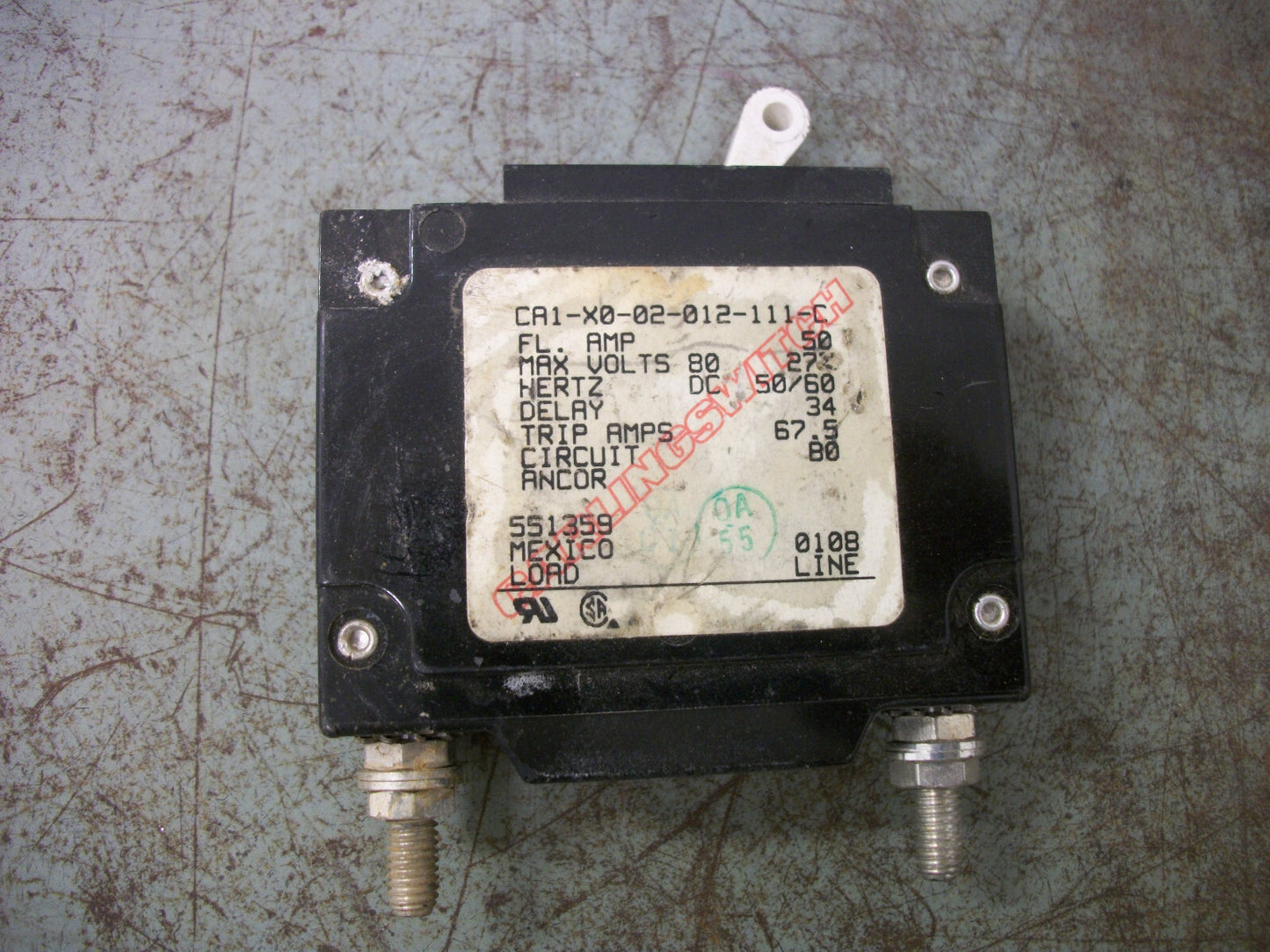 CARLINGSWITCH LOT OF 12 CIRCUIT BREAKERS CA1-X0-02-012-111-C 50AMP 277VOLT 1POLE