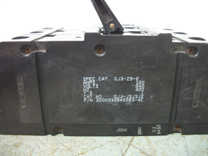 HEINEMANN CIRCUIT BREAKER GJ3-Z9-2 120AMP 240VOLT 3POLE NOB