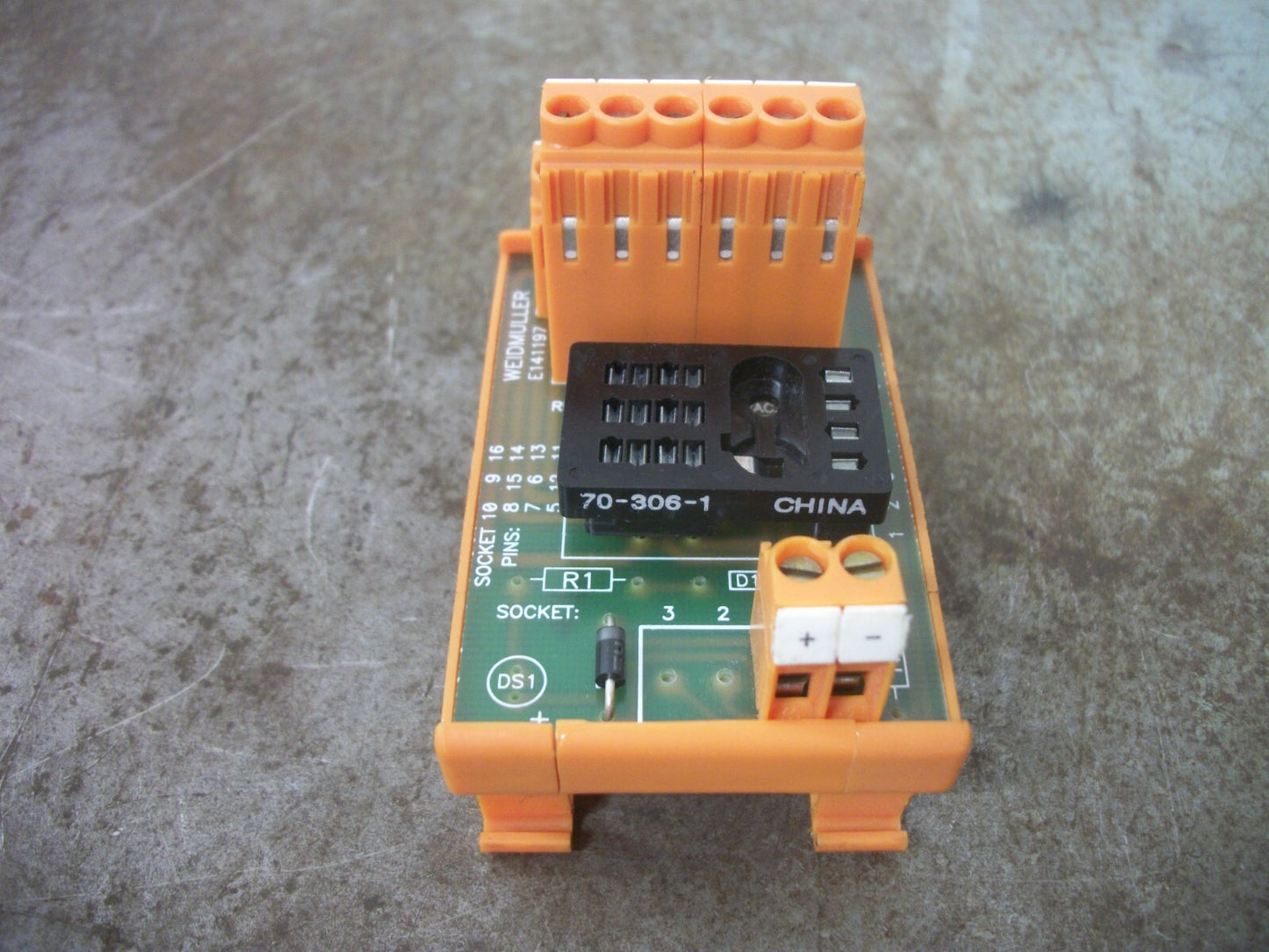 WEIDMULLER RS18A 4PDT RELAY SOCKET W/DIODE 910522 NIB