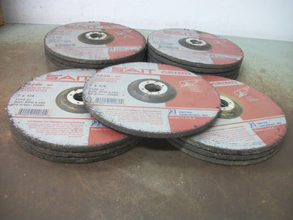 UNITED ABRASIVES LOT OF 17 7X1/4 TYPE 27 SAIT METAL GRINDING DISCS A24R-BF NEW