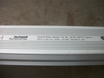 ROCKWELL AUTOMATION DYNAMIC BRAKE RESISTOR AK-R2-120P1K2 0-1000VDC 120 OHM 260W