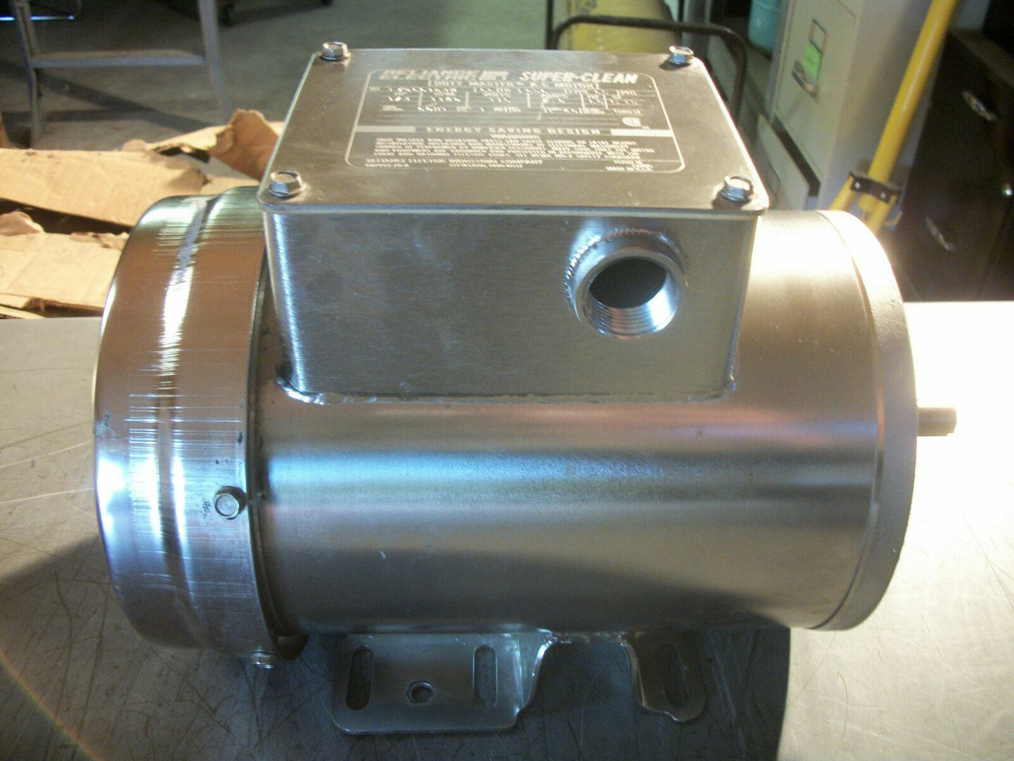 RELIANCE SUPER-CLEAN 1/3HP 1PH SS AC MOTOR FC56 TEFC E79C6183M 115VOLT 1140RPM