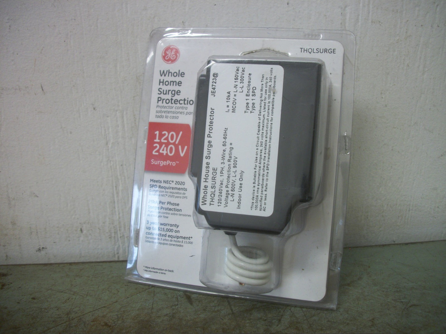 GE WHOLE HOUSE SURGE PROTECTOR THQLSURGE 120/240VOLT 1PH 3W NEW