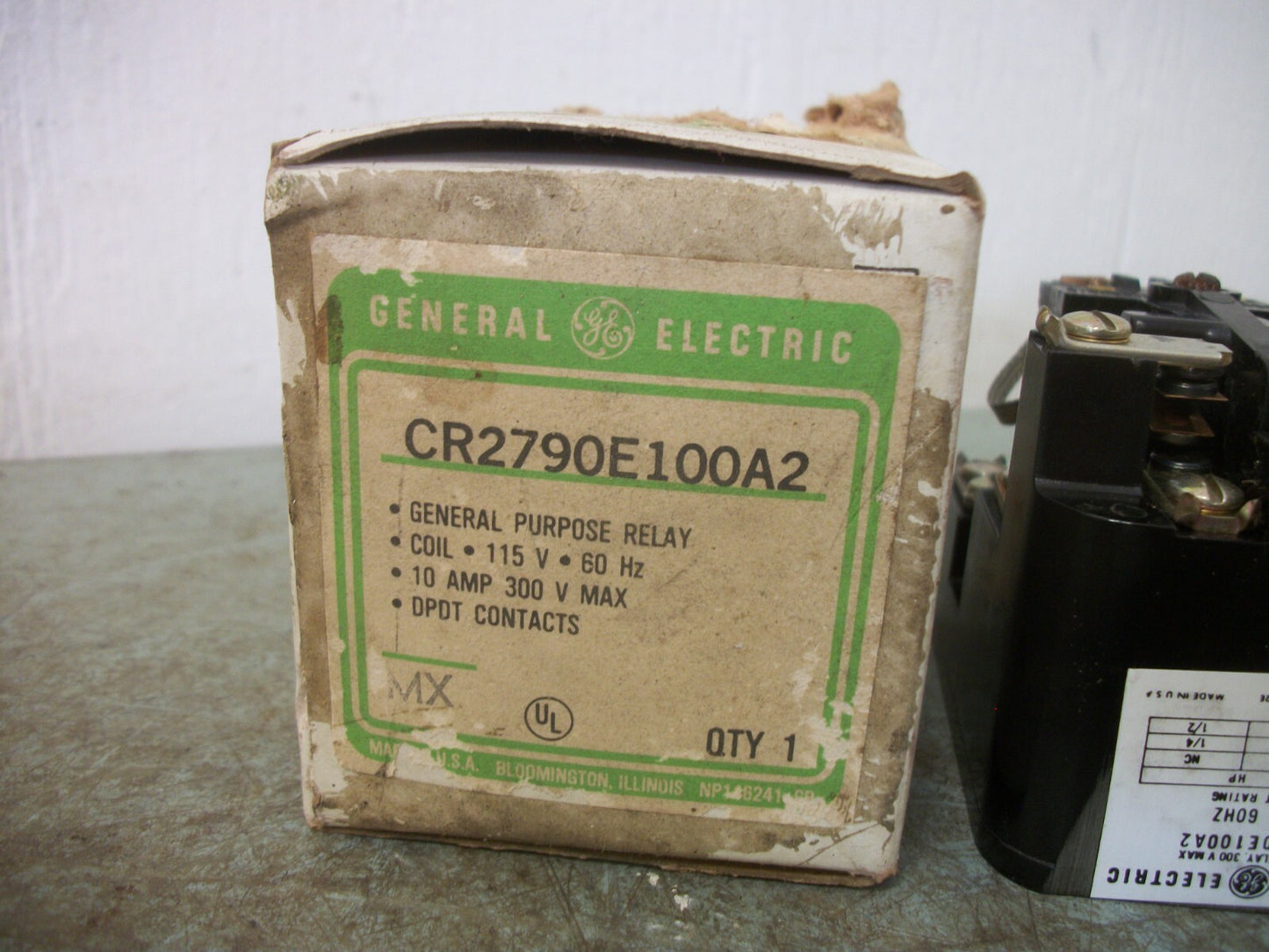 GE DPDT GENERAL PURPOSE RELAY CR2790E100A2 115VCOIL 10AMP 300VOLT NIB