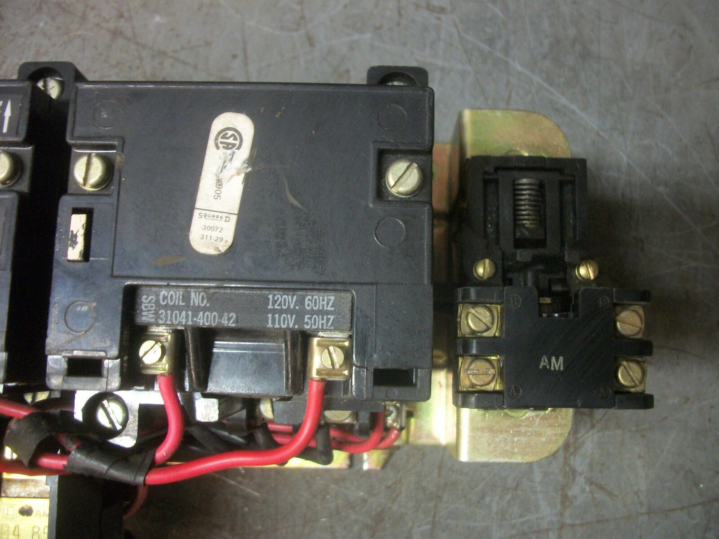 SQUARE D SIZE 1 REV MOTOR STARTER 8736SCO6 120VCOIL 3PH 600V 10HP