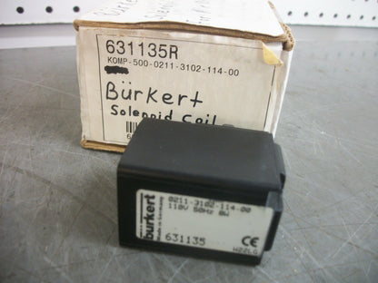 BURKERT SOLENOID COIL 631135R 110VOLT 8WATT 0211-3102-114-000 NIB
