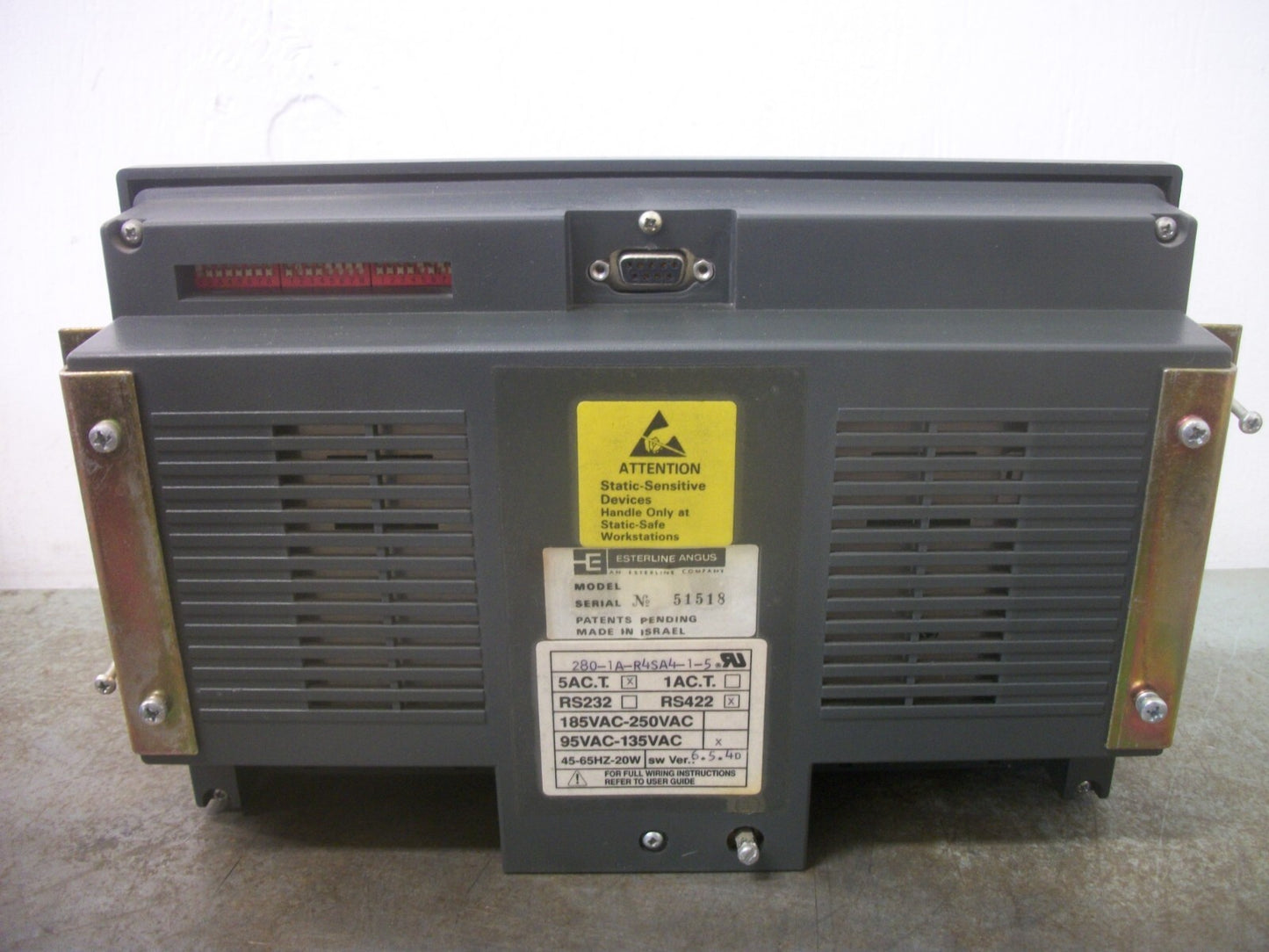 ESTERLINE ANGUS PANELMASTER 1000 OPERATOR PANEL 280-1A-R4SA4-1-5 5AC.T RS422