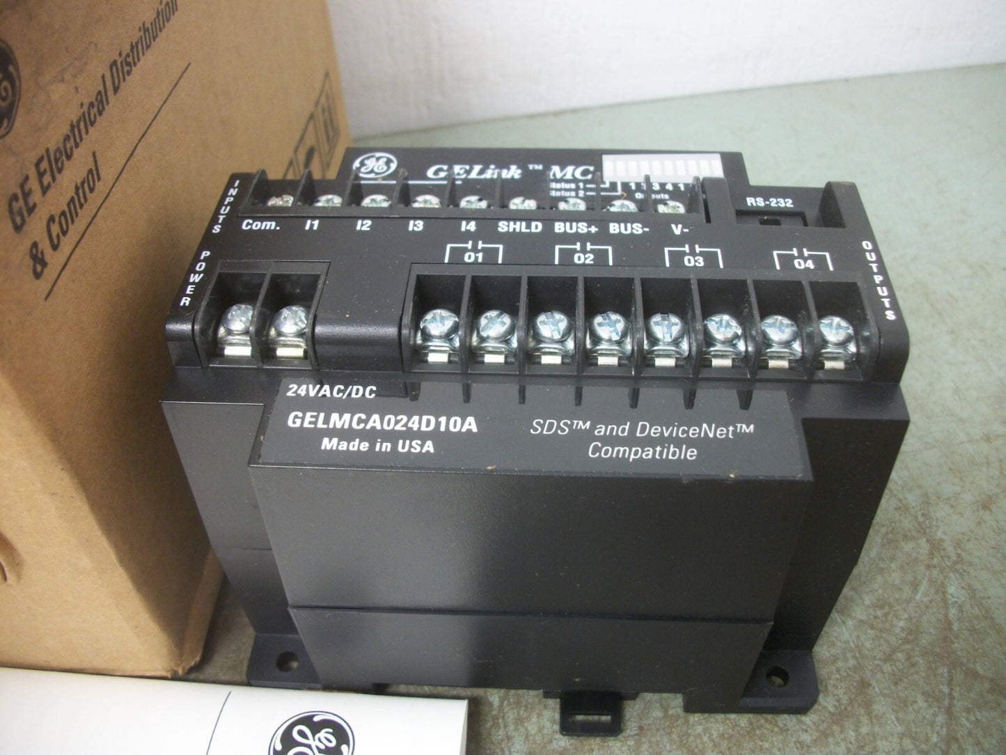GE GELINK MC SDS & DEVICENET MOTOR CONTROL BLOCK GELMCA024D10A NIB