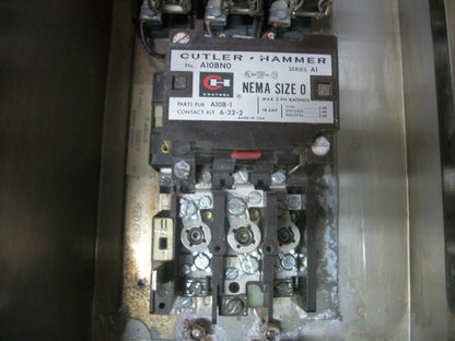 CUTLER-HAMMER STARTER COMBO SIZE 0 SS TYPE 4 A10BN0 120VCOIL 30AMP FUSIBLE