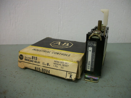 ALLEN-BRADLEY SIZE 00,1 1POLE OVERLOAD RELAY 815-B0V4 NIB