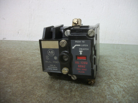 ALLEN-BRADLEY AC CONTROL RELAY MECHANICAL LATCH UNIT 700-PLLA1