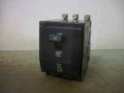 SQUARE D QOB CIRCUIT BREAKER QOB320VH 20AMP 240VOLT 3POLE 22kA