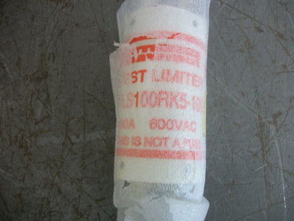 FERRAZ-SHAWMUT TEST LIMITER FUSE TLS100RK5-100 100AMP 600VOLT NOB