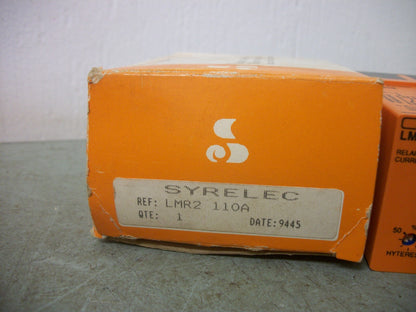 SYRELEC CURRENT/VOLTAGE RELAY LMR2 110VOLT NIB