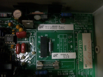 DOVER FLEXO ELECTRONICS DFE TRUE TENSION INDICATOR UNIT TI 18B MISSING COVER