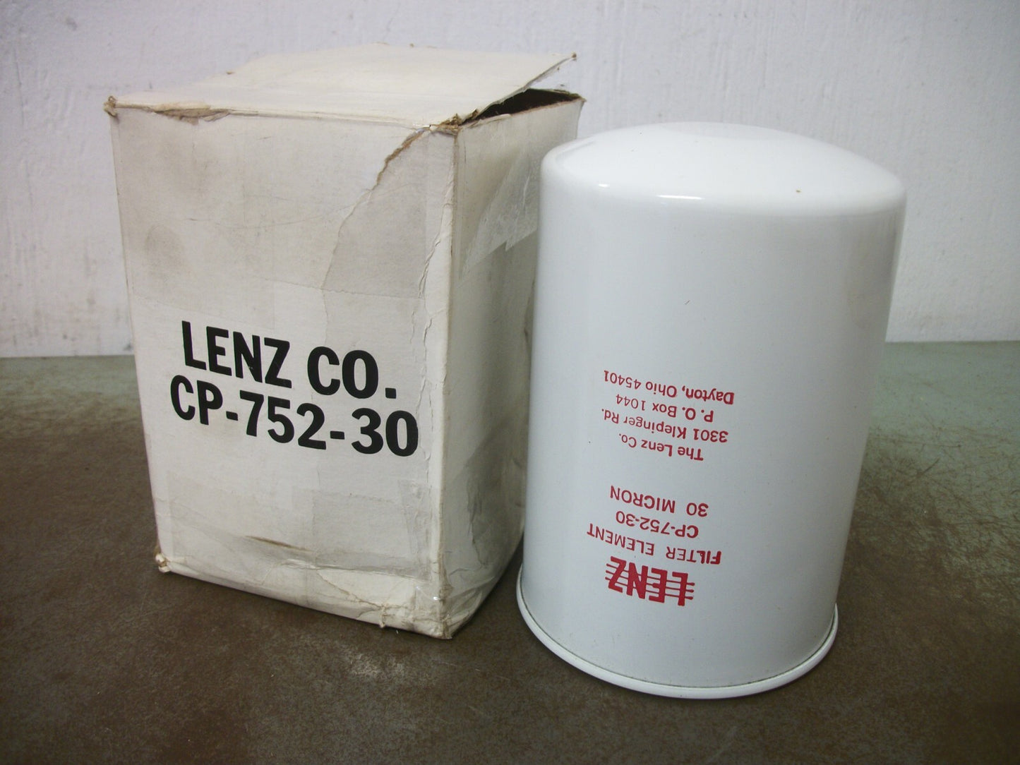 LENZ 30 MICRON FILTER ELEMENT CP-752-30 NIB