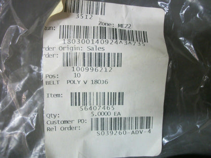 ADVANCE DRIVE BELT 56407465 NEW