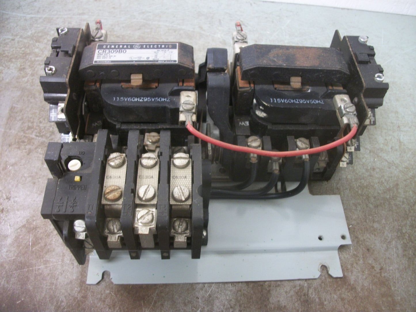 GE SIZE 0 REV MOTOR STARTER CR309B0 18AMP 115VCOIL 3PH 600V 3HP