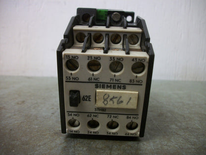 SIEMENS CONTROL RELAY 3TH8262-0A 16AMP 110VCOIL