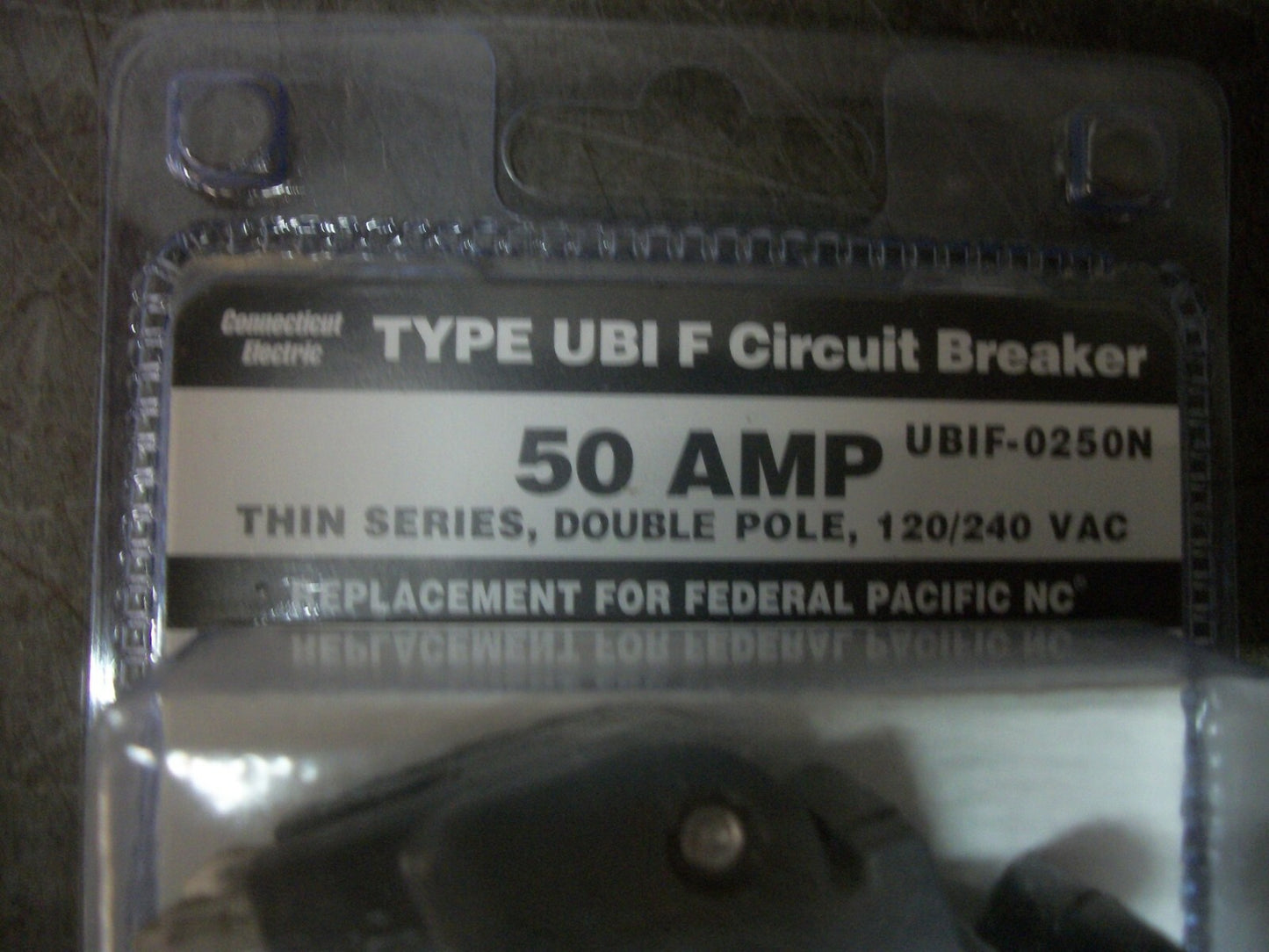 CONNECTICUT ELECTRIC UBI F CIRCUIT BREAKER UBIF0250N 50AMP 240VOLT 2POLE NEW