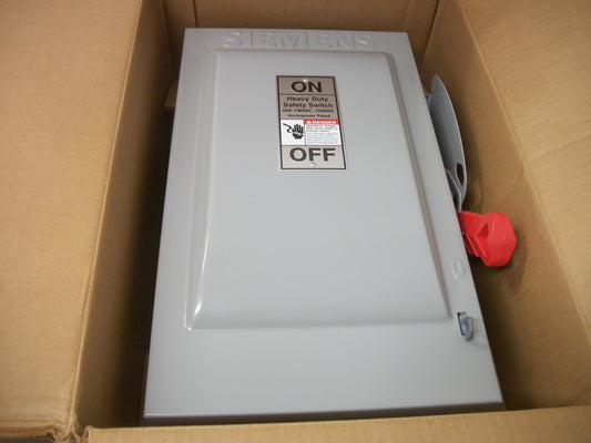 SIEMENS DISCONNECT TYPE 1 HF322N 60AMP 240VOLT 3POLE FUSIBLE NIB