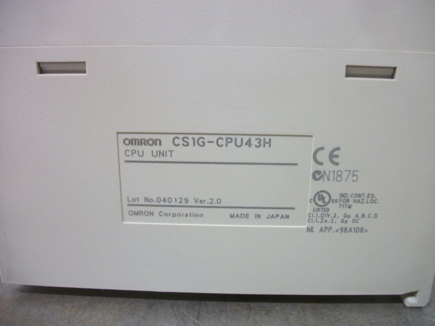 OMRON PLC CPU UNIT CS1G-CPU43H