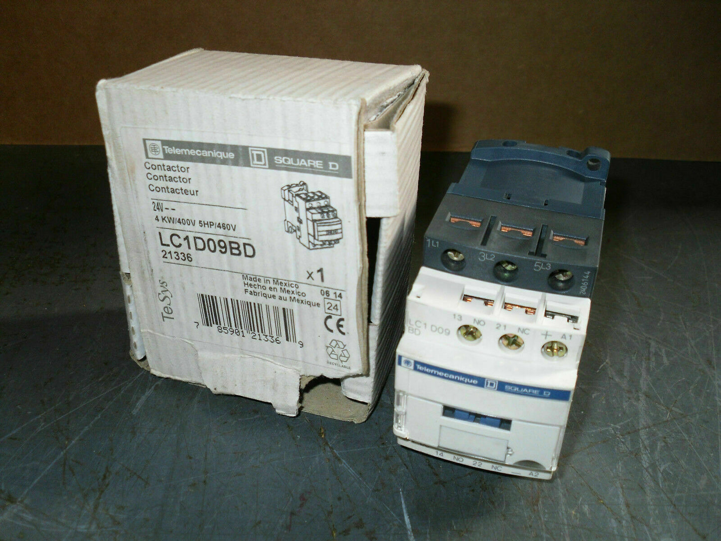 TELEMECANIQUE CONTACTOR LC1D09BD 25AMP 24VCOIL 3PH 600V 7.5HP *NIB*