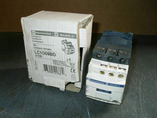 TELEMECANIQUE CONTACTOR LC1D09BD 25AMP 24VCOIL 3PH 600V 7.5HP *NIB*