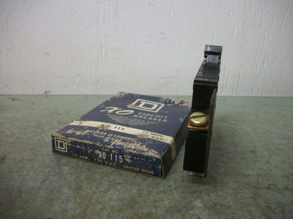 SQUARE D XO CIRCUIT BREAKER XO115 15AMP 120VOLT 1POLE NIB