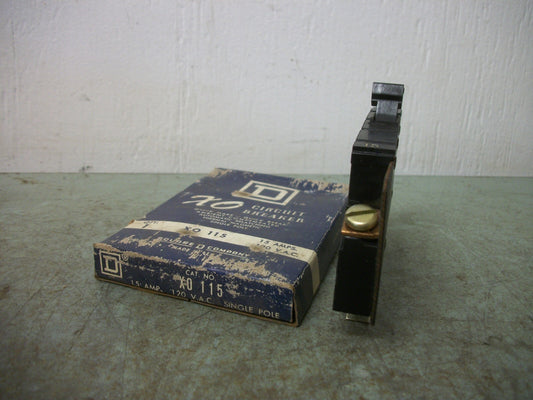 SQUARE D XO CIRCUIT BREAKER XO115 15AMP 120VOLT 1POLE NIB