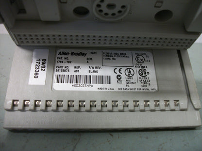 ALLEN-BRADLEY FLEXBUS 16-POINT PLC TERMINAL BASE 1794-TB2