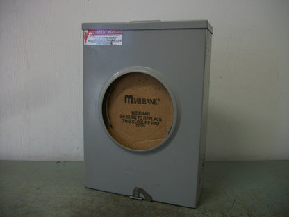 MILBANK SERIES U-200 METER SOCKET PANEL M2500 200AMP 600VOLT 1PH 3W NOB