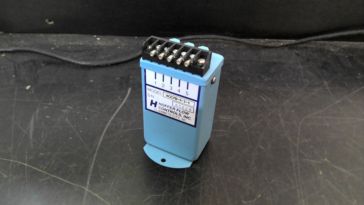 HOFFER FLOW CONTROLS FLOW RATE METER ACC7B-1-1-1