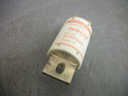GOULD SHAWMUT AMP-TRAP TYPE 4 FUSE A70P400 400AMP 700VOLT NOB