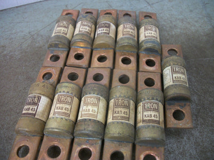 BUSSMANN LOT OF 11 TRON RECTIFIER FUSES KAB45 45AMP 250VOLT