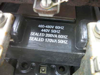 GE SIZE 5 CONTACTOR CR305G104BTD 270AMP 480VCOIL 3PH 600V 200HP