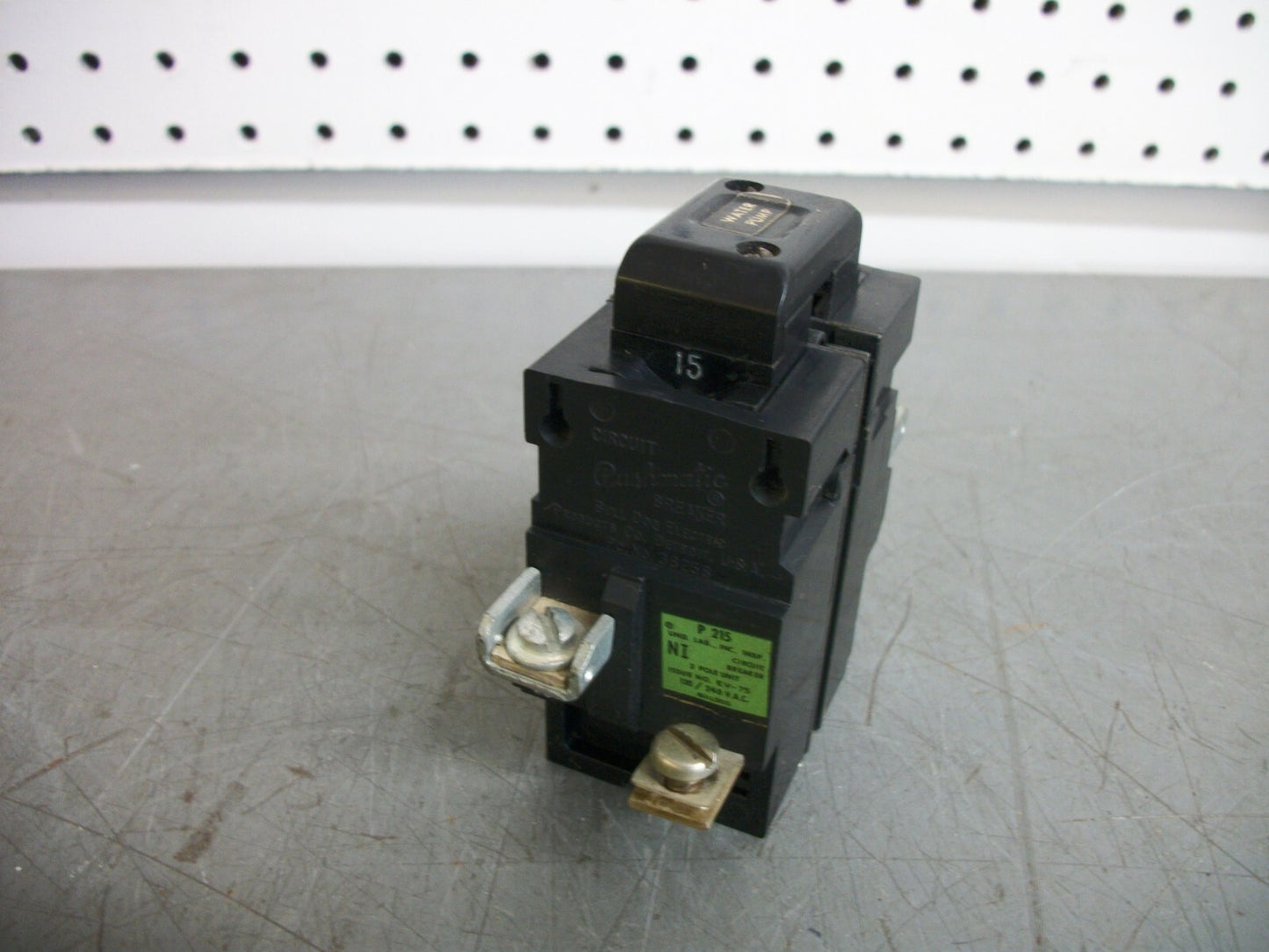 BULLDOG NI PUSHMATIC CIRCUIT BREAKER P215 15AMP 240VOLT 2POLE