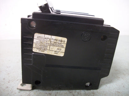 GTE SYLVANIA BQ-D CIRCUIT BREAKER BQ340 BQ3D040 40AMP 240VOLT 3POLE NOB