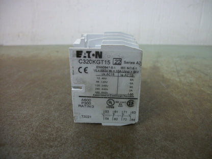 CUTLER-HAMMER 2N.O. 2N.C. AUXILIARY CONTACT BLOCK C320KGT15